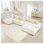 Canapé modulaire surdimensionné en forme de U de 170 po, canapé en velours côtelé profond avec repose-pieds pour salon-620546303