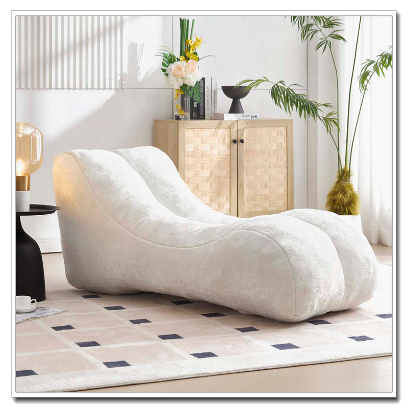 Pouf rembourré, Blanc