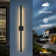 Matte Black Linear LED Outdoor Wall Light