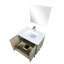 Visser rustique 30 po L 20 po x P 20 po avec comptoir en quartz blanc, robinet et comptoir à 28 miroirs intelligents, rétroéclairé-121074255