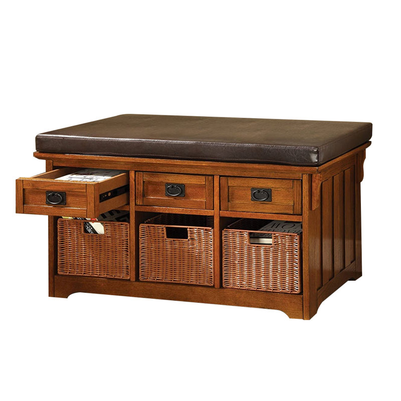 Banc de rangement en bois quez Hernandez