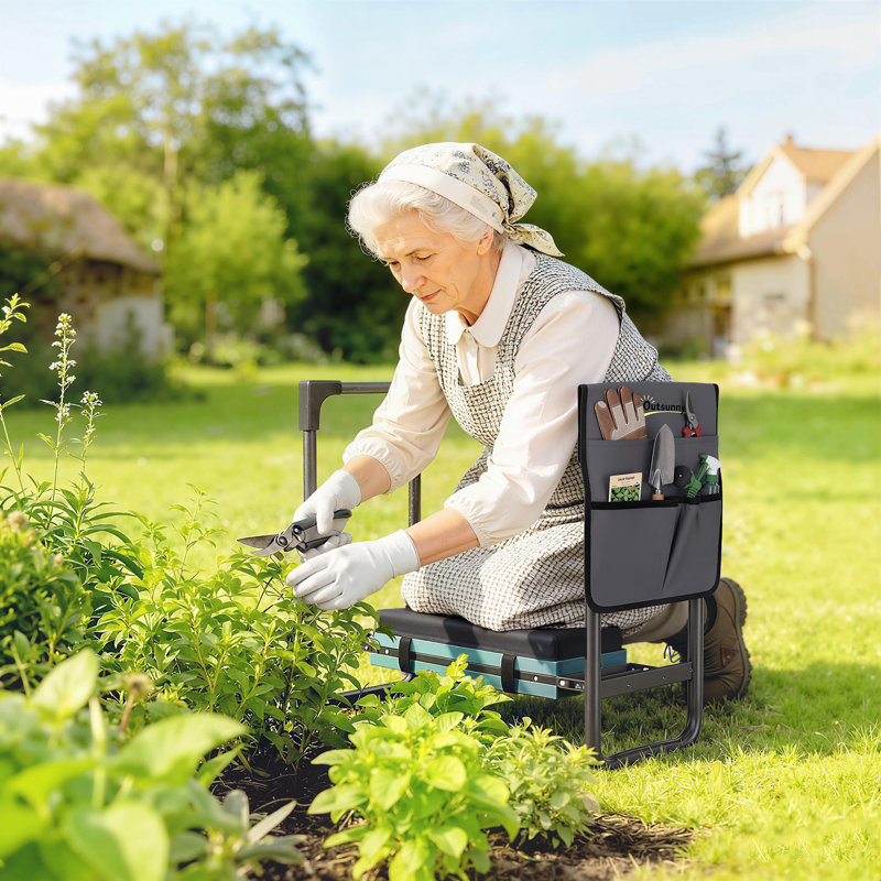 Tabouret de jardin pliable robuste