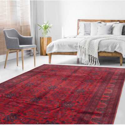 Malayka One-of-a-Kind 6'6" X 9'9" New Age Wool Area Rug in Red
