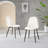 Morral Luxury Diamond Quilt Stitched Faux Leather Upholstered Tapered Metal Leg Dining Chairs-963833133-963833043
