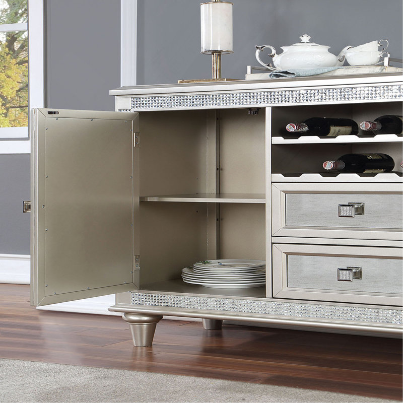 Mobilier de salle à manger contemporain en bois massif avec tiroirs de rangement en bois massif