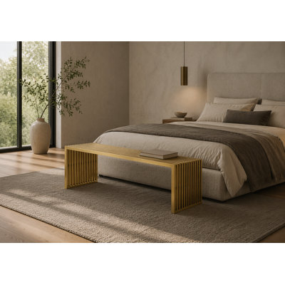 Jules Stainless Steel Bench