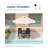 Tall Adirondack Chairs Set of 2 with 2-Layer Connecting Table, HDPE Bar Height Outdoor Table and Chairs with Umbrella Hole, All Weather Outdoor Bar Stools for Patio, Deck, Yard-120064698