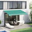 Auvent de terrasse rétractable 13 pi x 8 pi, protégé, pour patio, eau, manivelle manuelle