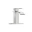 Robinet de salle de bain 6 po à fixation sur le comptoir en nickel brossé, poignée simple en acier inoxydable 304 pour salle de bain relaxante-121677830
