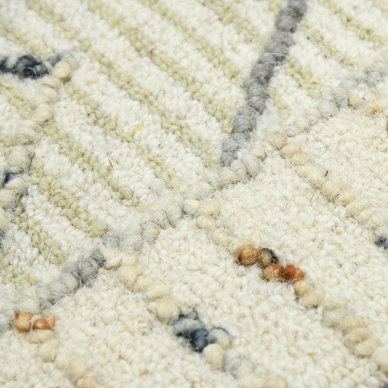 Amer Drayton Ivory Hand-Hooked Wool Area Rug 8'x10'
