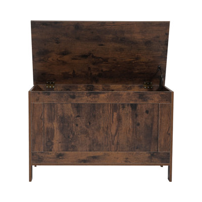 Banc de rangement rustique pour enfants avec charnière de sécurité - Grand coffre à jouets en bois pour l'organisation de la salle de jeux et du salon