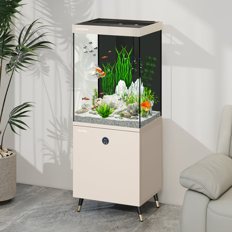 Réservoir d'aquarium léger en aluminium, 10,57 gallons (H 52,09 po x l 15,87 po x P 16,57 p, Ivoire ivoire