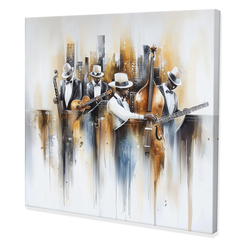 Abstrait Musiciens dans le studio III, Wrapped Canvas, Ne s’applique pas, H 30 po x l 30 po