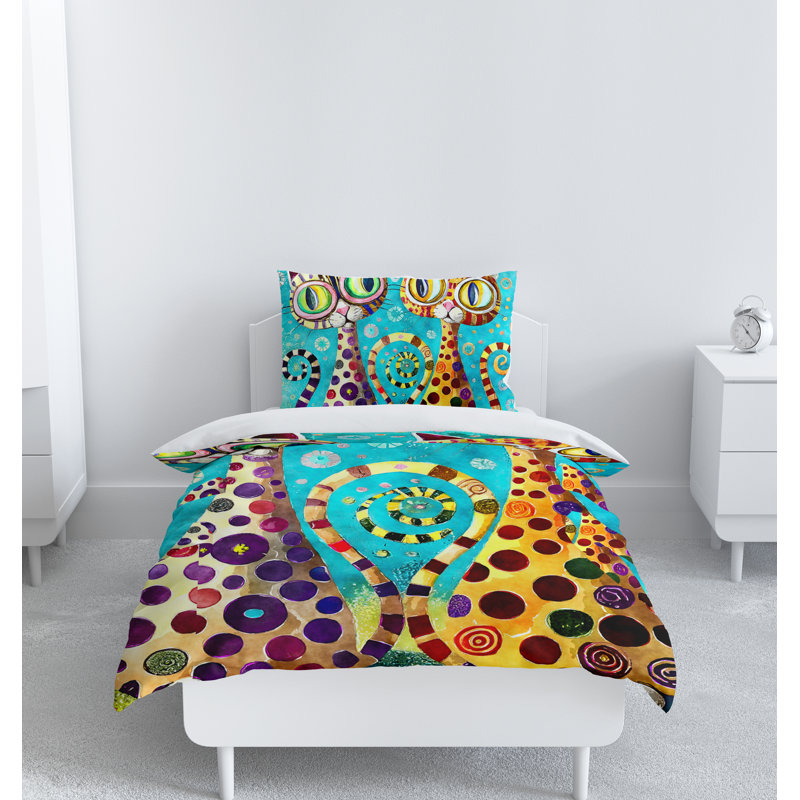 Modern & Contemporary Polyester Duvet Cover, Queen Duvet Cover + 2 Queen Shams