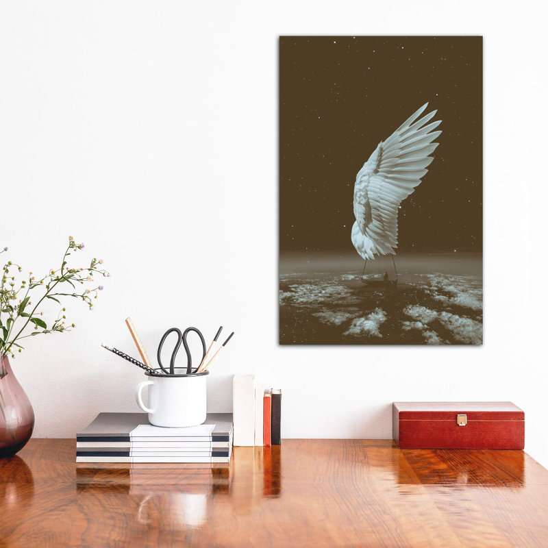 «Sail Away Angel Wing» par Soaring Anchor Designs - impression d'art graphique, Pas de tapis, Toile tendue