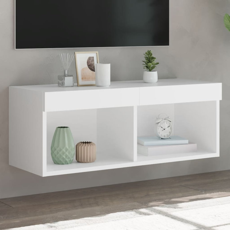 Table de chevet flottante vidaXL, Blanc
