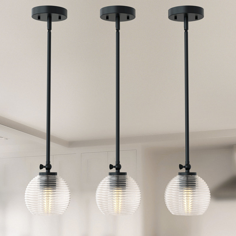 1 - Light Matte Black Single Pendant(3-Pack)