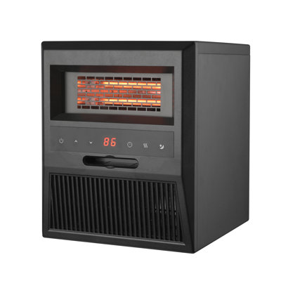 Comfort Glow Tabletop Infrared Quartz Heater, 4 Heating Elements, Remote, 1,000 Sq Ft - QDE1346