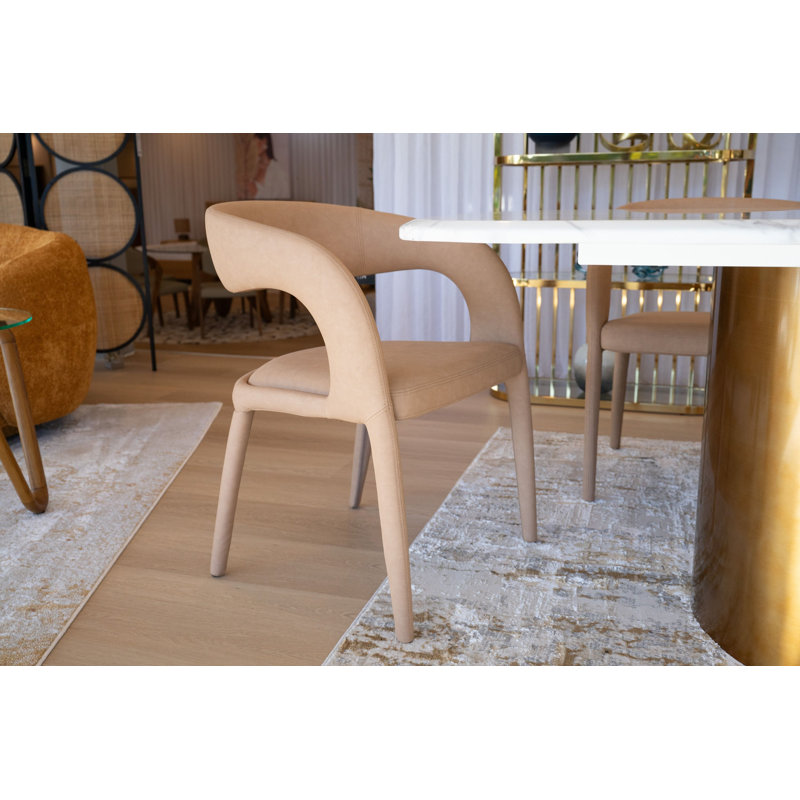 Freestyle Vegan Leather Dining Armchair, Tan