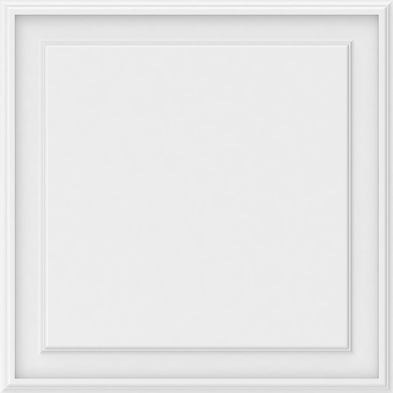 Panneau mural surélevé en PVC blanc Legacy, H 26 po x l 26 po x P 0,63 po