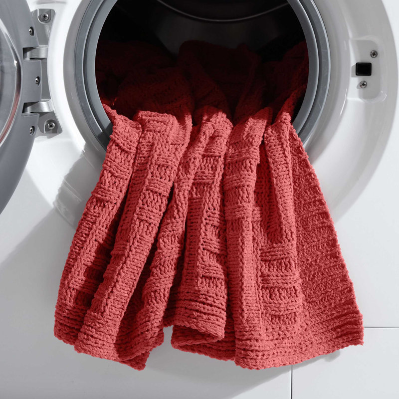 Coral Knitted Faux Fur Reversible Throw Blanket, 50" x 60"