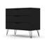 Commode 35 po Rockefeller en noir (3 tiroirs)-769863071