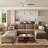 Zendajas 7 - Piece Modular U-Shape Sectional Sofa with Ottoman-1114437590