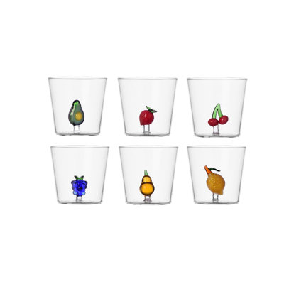 Fruits & Flowers - Set 6 Pcs Tumbler Assorted (IC354.238 - IC354.240 - IC354.241 - IC354.259 - IC354.243 - IC354.244) 11.8 Oz