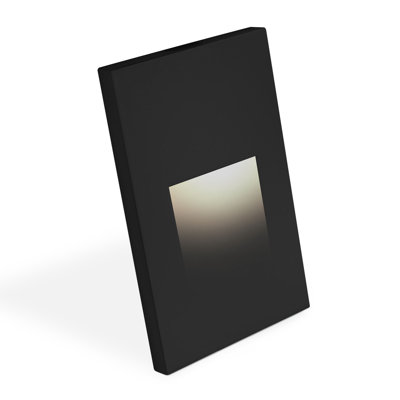 Luxrite Vertical LED Step Lights, 5CCT, 3W, 150LM, 90° Beam, Dimmable, 120V, IP65, Interchangeable Plate Cover, Stair Lights Indoor/Outdoor, ETL Black