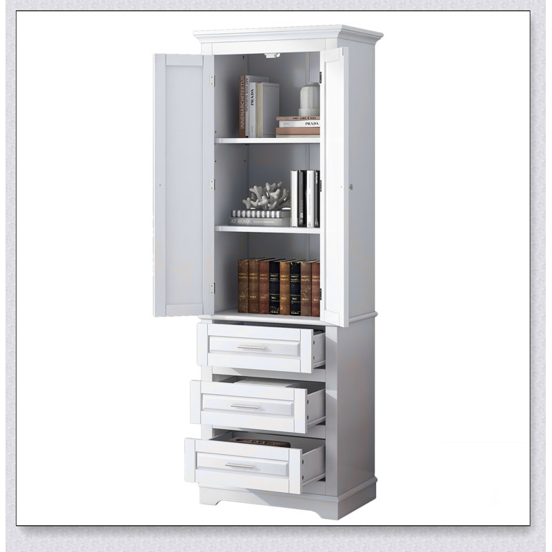 Grande armoire de rangement avec trois tiroirs pour salle de bain / bureau