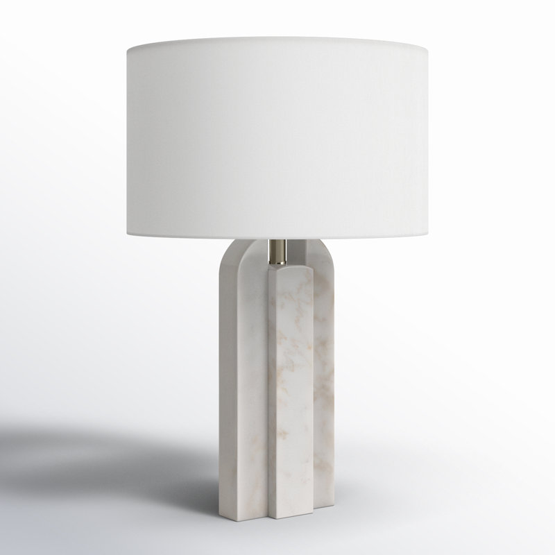 Marble Table Lamp, 26" H x 16" W x 16" D