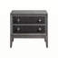 Table de chevet 2 tiroirs Randahl - gris / argent