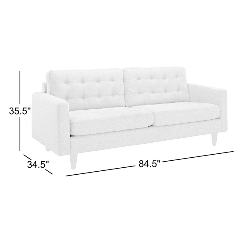 Modway Duchess Upholstered Sofa, Teal Plainweave