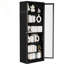 Garde-manger 72 po en métal noir avec 5 tablettes réglables-134489795-134489796