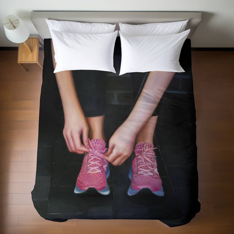 Hyperrealist Black Queen Duvet Cover | Ready for the Race Decor