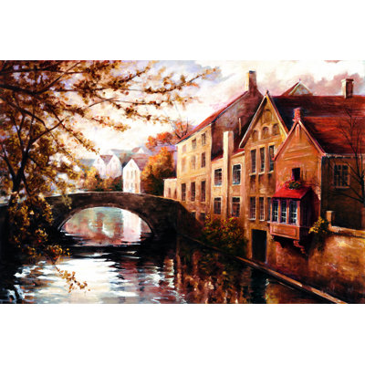 Along The Waterway 3 - Wrapped Canvas Painting