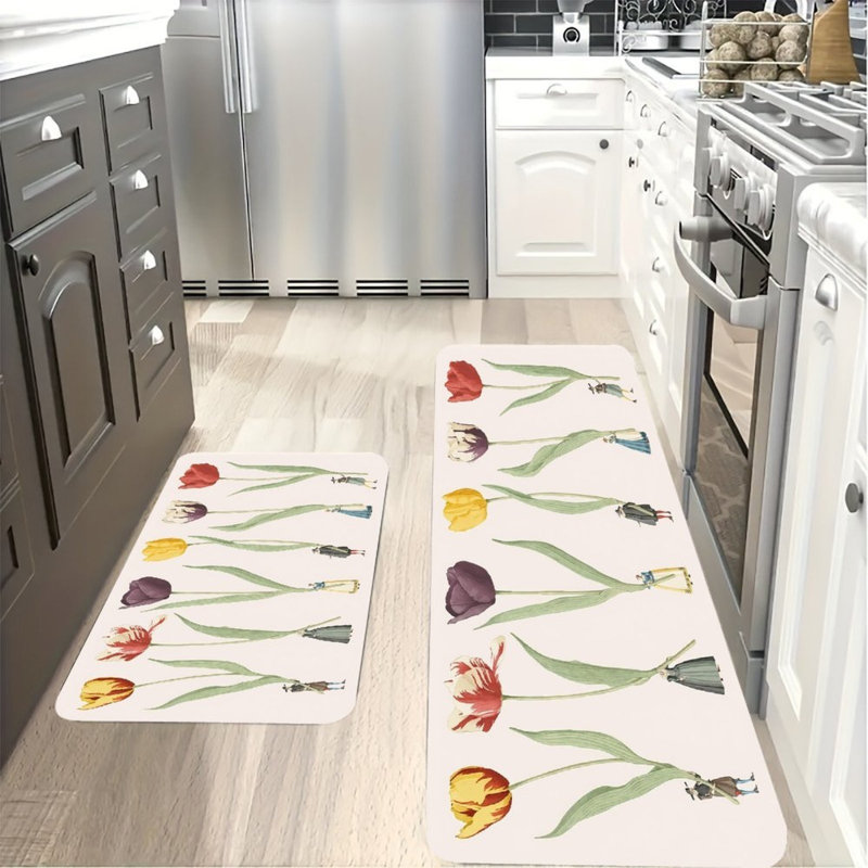 Tapis de cuisine antidérapant 2 pièces