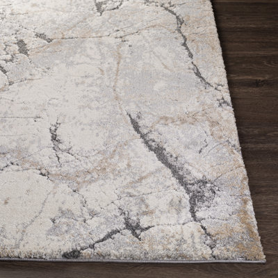Tapis gris / crème / brun Amrita