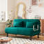 Canapé convertible en velours vert antique 55 po