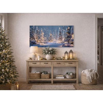 «Enchanted Winter Lights», art mural sur toile