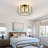 16" Dimmable LED Modern Black Gold Flush Mount Lighting