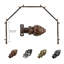 Ensemble de tringle à rideaux simple 5 pièces et quincaillerie pour baie vitrée-62983207-116334334