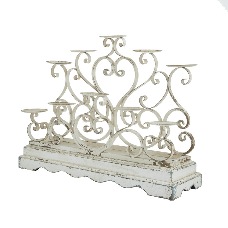 Candélabre de table en aluminium 18 po
