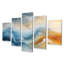«Dream Blue Coastal Waves Trbulence II» - art mural bleu - ensemble d'art mural moderne diamant