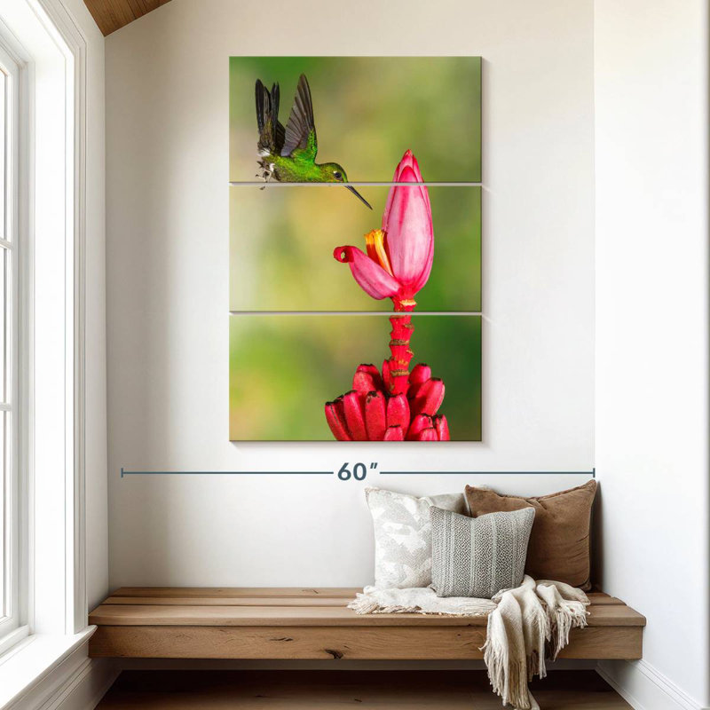 Brampt Green Crowned Hummingbird, 57" H x 36" W