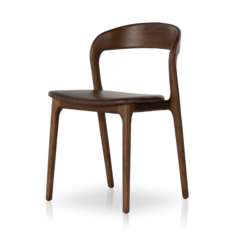Amare Upholstered Dining Chair, Sonoma Coco Top Grain Leather / Walnut