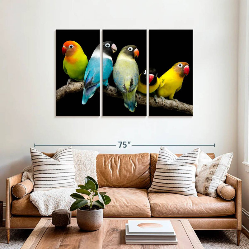 Brampt Five Lovebird Pets, 36" H x 57" W