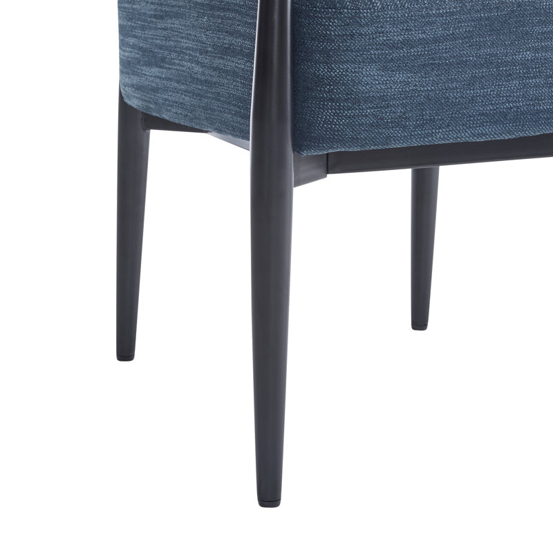 Chaise d'appoint moderne avec siège et fabrication confortables, siège de fabrication bleu marine