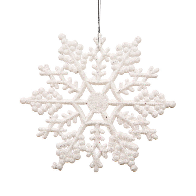 Ornement de Noël flocon de neige, Blanc chaud
