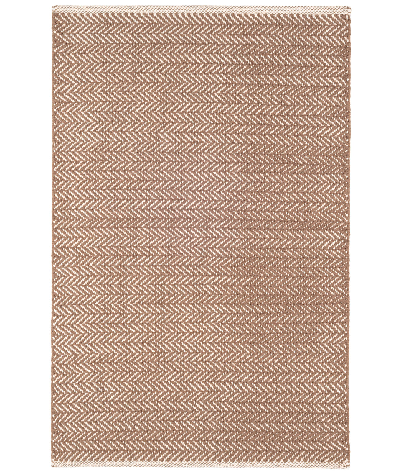 Herringbone Cotton Slate Gray Rug, Stone, Rectangle 5' x 8'